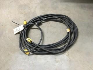 Lot of (1) Black Extention Cords (1) Pig Tail.