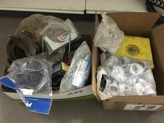 Lot of Heating Fittings, Exhaust Clamps, Slotted Hex Nuts, Etc.