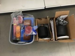 Lot of Assorted Marker Lights, Trailer Suspension Systems, Etc.