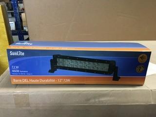 Advantage SunLite 12" Heavy Duty Light Bar 72W c/w Relay, On/Off Switch and Wire Harness.