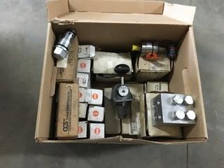 Lot of Valve Check Cartridges, PSI Hydraulic System, Pressure Switch, ETC.