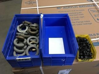 Lot of (8) Part Bins c/w Lock Washers and Bolts.