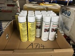 Lot (9) Rebound Aerosol Rubberized Coating (11) NeoChem Nut and Bolt Loosener. 