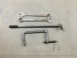 Lot of C-Clamp, 1 1/2" Wrench, 1 5/8" Wrench, Etc.