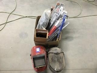 Lot of Welding Helmets, Windshield Wiper Blades, Etc.