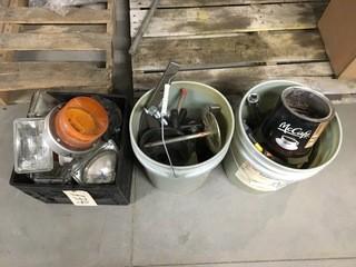 Lot of Head Lamps, Beacon, Etc.