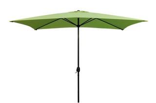 10 ft. x 6.5 ft. Steel Crank Rectangular Market Patio Umbrella in Lime Green