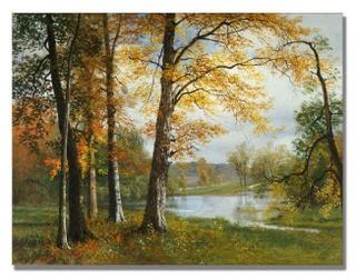 24 in. x 32 in. A Quiet Lake Canvas Art