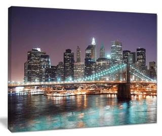 New York City Manhattan Skyline' Graphic Art Print on Wrapped Canvas 30x40"