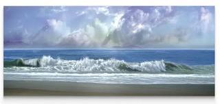 Watching the Clouds' Oil Painting Print on Wrapped Canvas 12x36"