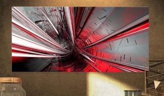 Fractal 3D Deep into Middle - Abstract Canvas Art Print - 40x20"