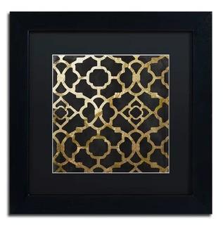 Moroccan Gold IV' Framed Graphic Art on Canvas 16x16"