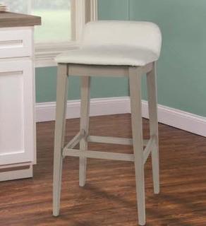 Maydena 26.25 in. Non-Swivel Distressed Gray Counter Stool