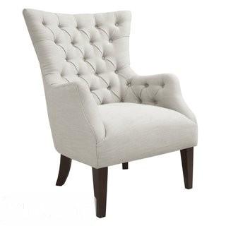 Darby Home Co Steelton Button Tufted Wingback Chair  - Ivory(DRBC5877_19193046)