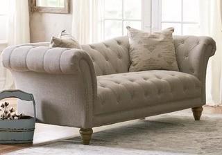 Versailles Chesterfield Sofa, Beige