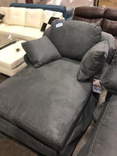 Klaussner Chaise Lounge, Dark Grey