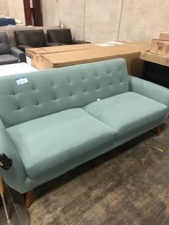 Mint Green Nailhead Sofa
