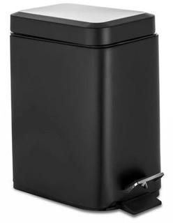 Stainless Steel 1.32 Gallon Step On Trash Can Matte Black