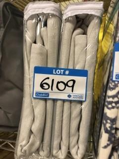 (2) Faux Linen Blackout Curtains, 50x96"