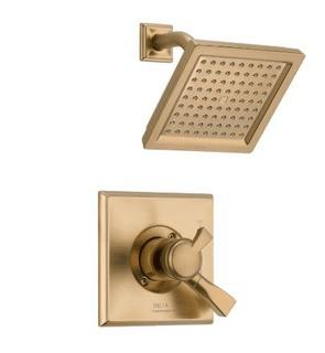 Delta Dryden Diverter Shower Faucet with Lever Handle Brilliance Champagne Bronze