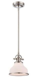 Macon 1-Light Dome Pendant, Brushed Nickel 9.5H