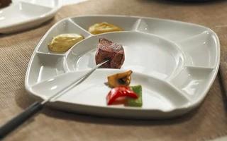Trudeau Fondue Plate Set, 3PC
