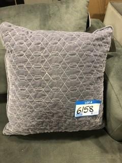 Glucksteinhome Grey Throw Pillow 18x18"