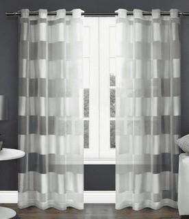 Exclusive Home Curtains Navaro Sheer Grommet Top Panel Pair