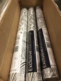 (3) Wallpaper Rolls 56 sq ft each 