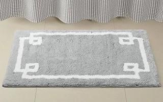Hayley Bath Rug, Grey 20x30"
