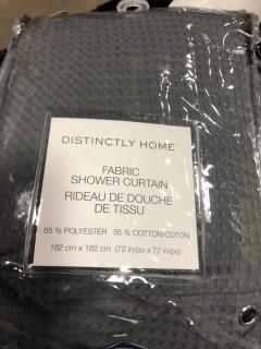 Distinctly Home Fabric Shower Curtain, Grey