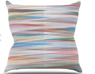(2)Nordic Combination II by Mareike Boehmer Rainbow Abstract Throw Pillow
