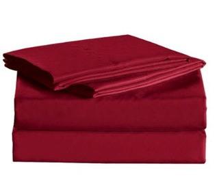 Glucksteinhome King Sheet Set, Red