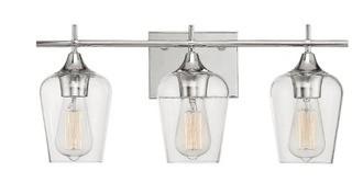 Hickerson 3-Light Vanity Light, Polished Chrome