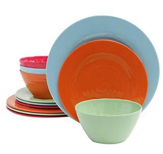 Kostya Melamine 12 Piece Dinnerware Set, Service for 4