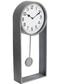 Modern 10" Metal Wall Clock,m Grey
