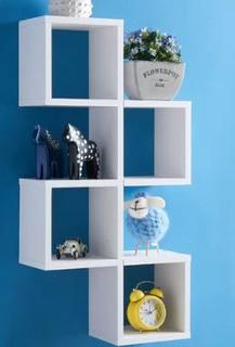 Duppstadt Cubby Chessboard Wall Shelf, White