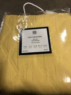 Cozy Collection Quilt Set, Full, Yellow