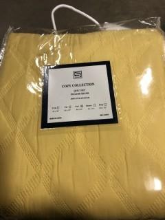 Cozy Collection Quilt Set, Full, Yellow