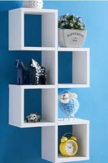 Duppstadt Cubby Chessboard Wall Shelf, White