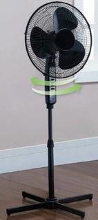 Mainstays Oscillating Stand Fan 16", Black