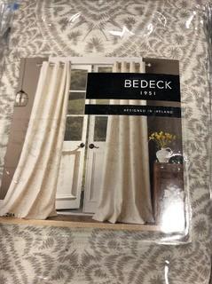 (2)Room Darkening Grommet Single Curtain Panels 50x84", Linen