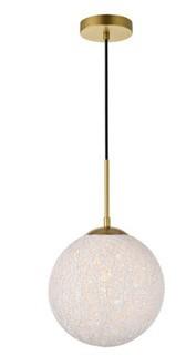 Malibu 1 Light 10 inch Brass Pendant Ceiling Light