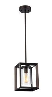 Chloe CH58056RB07-DP1 7 in. Shade Lighting Ironclad Industrial Style 1 Light Ceiling Mini Pendant - Oil Rubbed Bronze