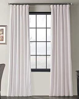 (4)Half Price Drapes VPCH-110602-108 Signature Blackout Velvet Curtain, Off White, 50 X 108