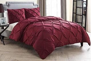Uma Duvet Cover Set King, Burgundy