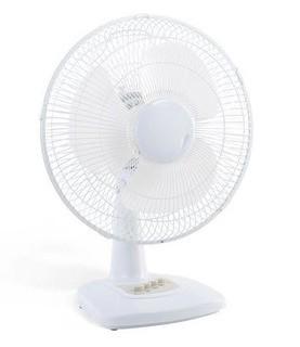 Mainstays Oscillating Table Fan 12", White