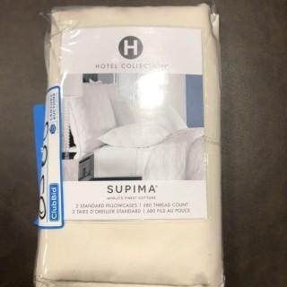 Hotel Collection Supima 2 Standard Pillow Shams, Ivory