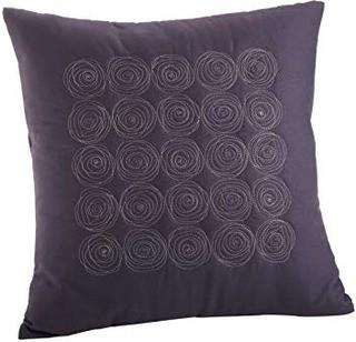 (2) Calvin Klein Throw Pillows, Sewn Circles Ocean 18x18"
