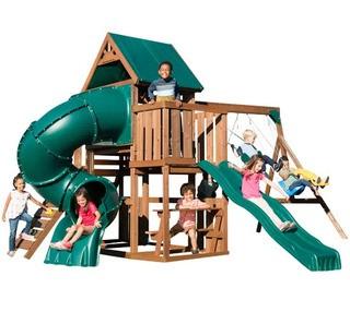 Tellico Terrace Wooden Play Swing Set